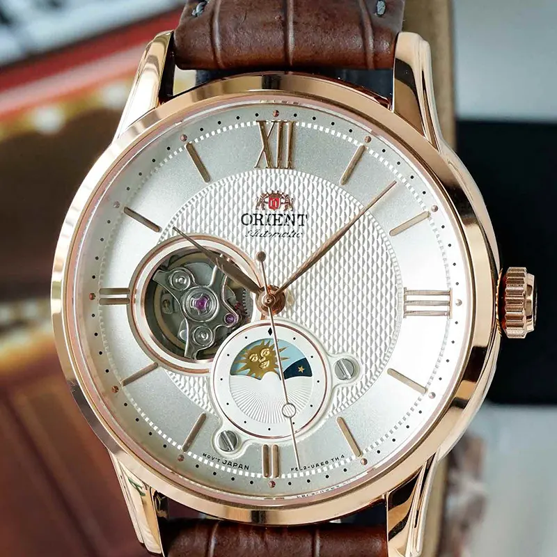 Orient Contemporary Sun and Moon Ivory Dial Men's Watch | RA-AS0009S