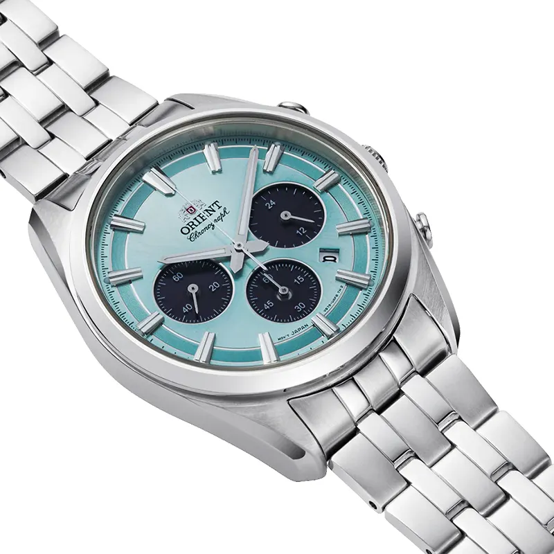 Orient Contemporary Solar Chronograph Sky Blue Panda Men's Watch | RA-TX0304L