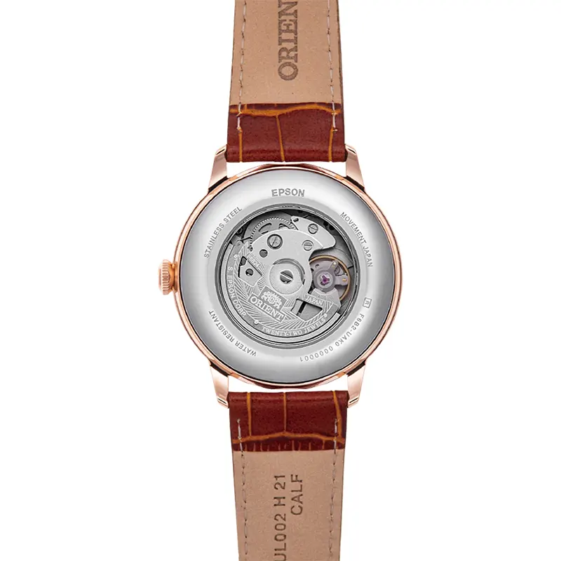 Orient Bambino Sun & Moon White Dial Men's Watch | RA‑AK0801S