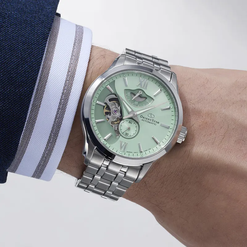 Orient Star Contemporary Layered Skeleton Mint Green Dial Limited Edition Men's Watch | RE-AV0B11E