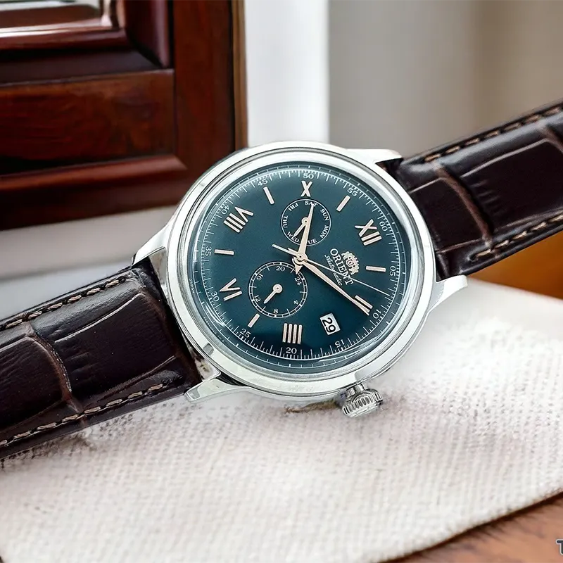 Orient Bambino Version 8 Automatic Green Dial Men's Watch | RN-AK0703E