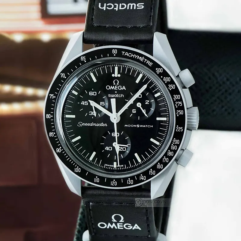 Omega x Swatch Mission To The Moon Bioceramic Men's Watch | S033M100