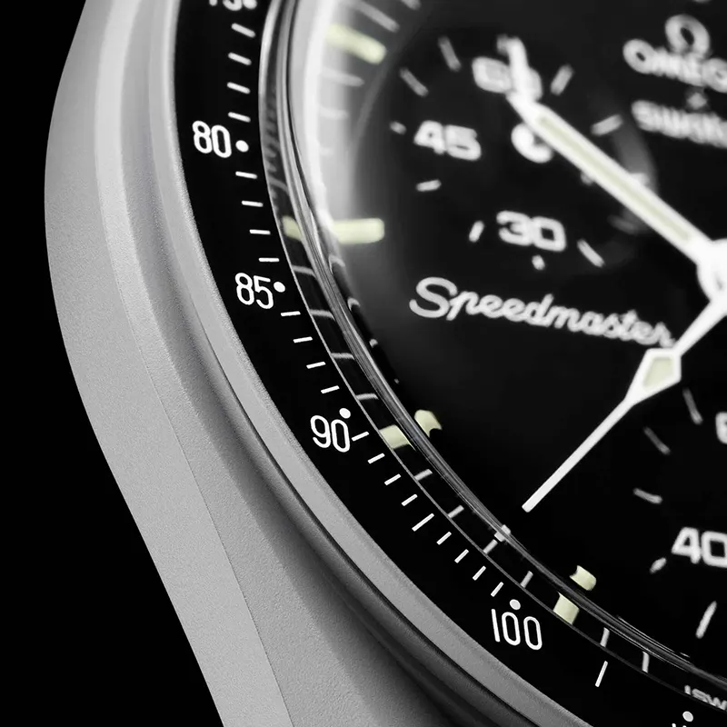 Omega x Swatch Mission To The Moon Bioceramic Men's Watch | S033M100