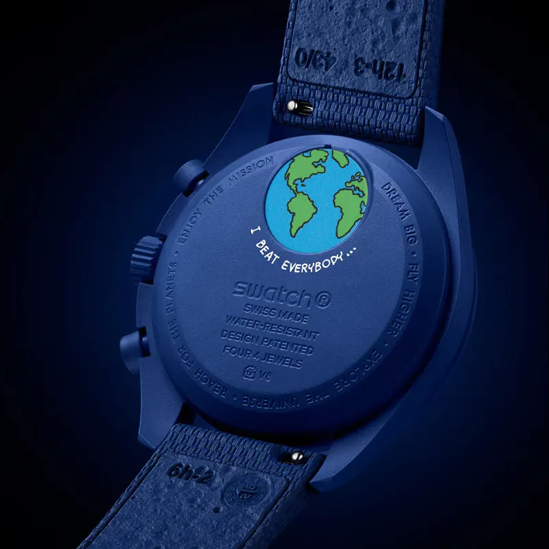 Omega x Swatch Mission to Earthphase Moonshine Gold Bioceramic Men's Watch | S033N703L