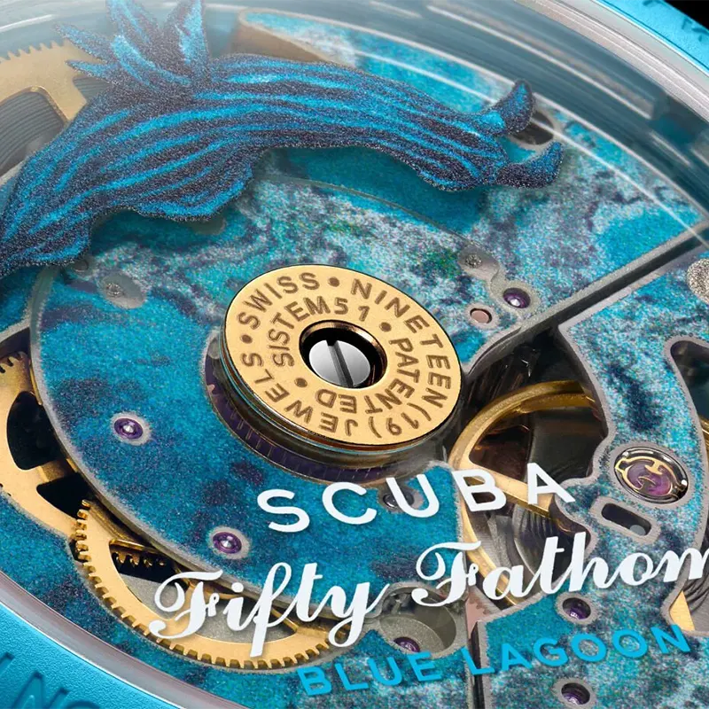 Blancpain X Swatch Fifty Fathoms Blue Lagoon Automatic Men's Watch | S035L400