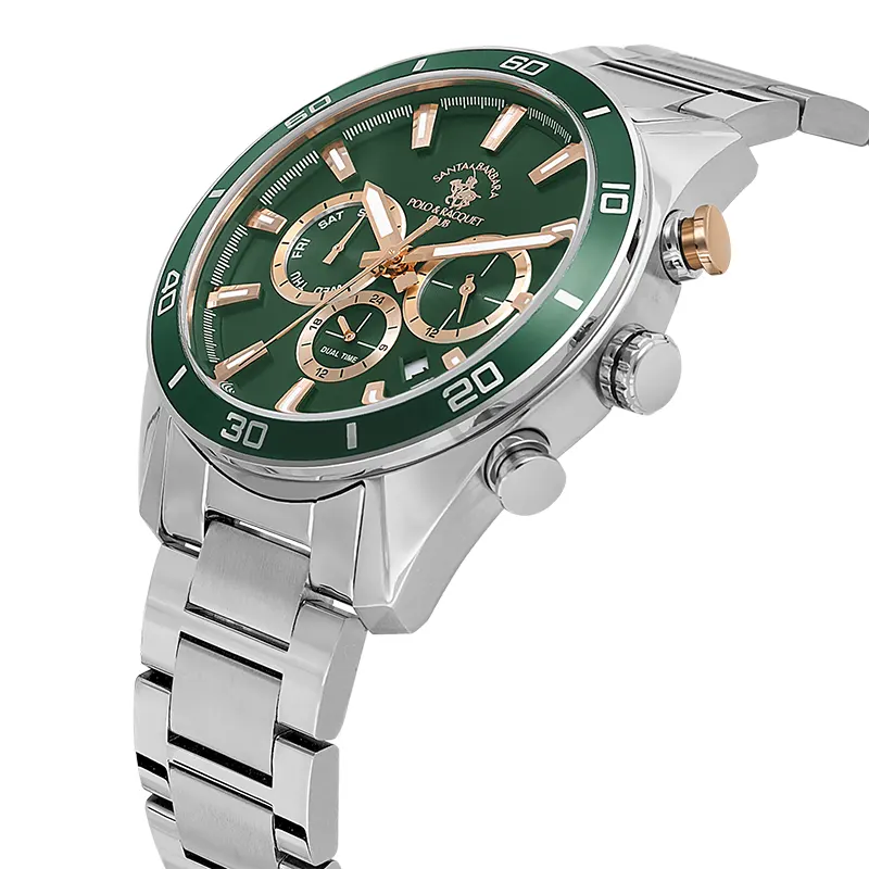 Santa Barbara Polo & Racquet Club Green Dial Men's Watch | SB.1.10498-3