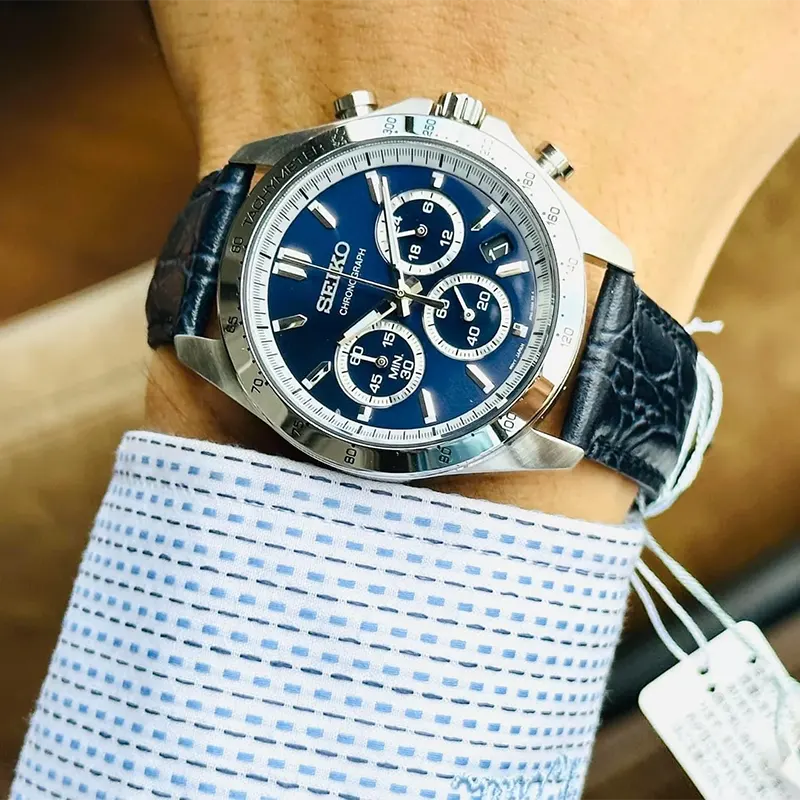 Seiko Spirit Chronograph Blue Dial Men's Watch SBTR019