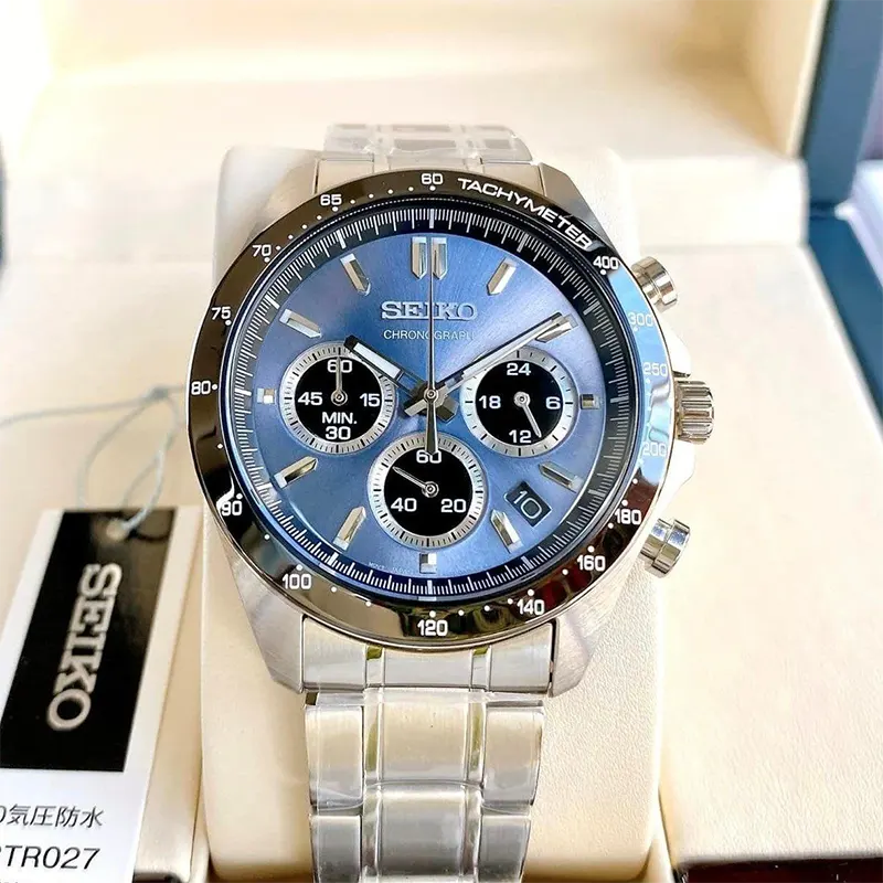 Seiko Spirit Chronograph Light Blue Dial Men’s Watch | SBTR027