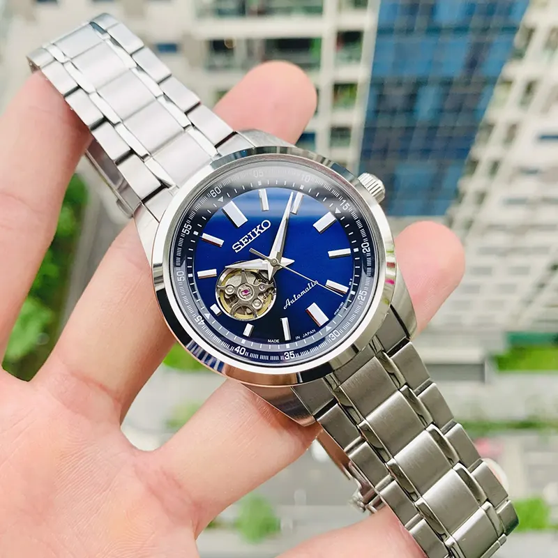 Seiko Selection Open Heart Blue Dial Automatic Men's Watch | SCVE051