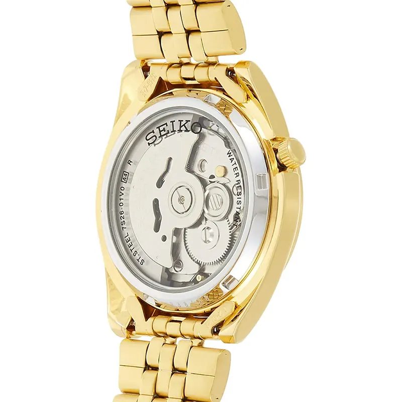 Seiko Automatic Gold Dial Men's Watch SNK366K1