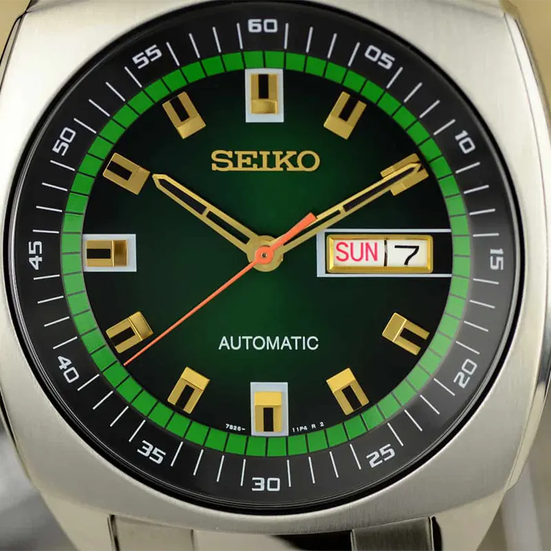 Seiko Recraft Automatic Green Dial Day-Date Men's Watch | SNKM97