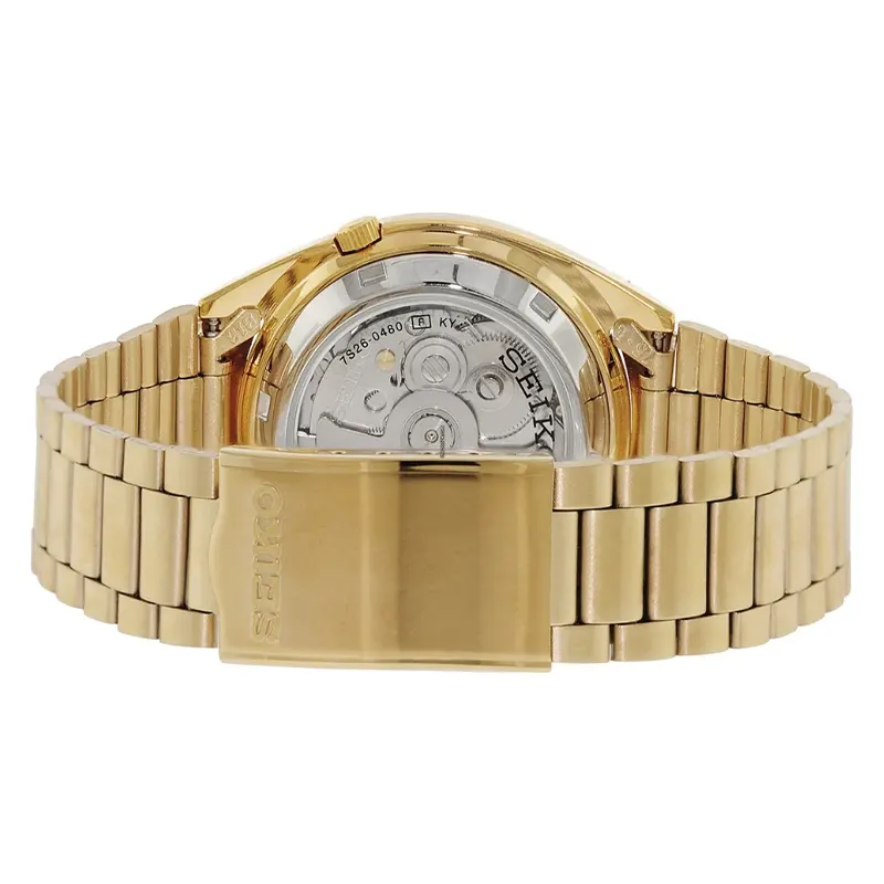 Seiko 5 Automatic Gold Dial Gold-Tone Men's Watch | SNXL72K