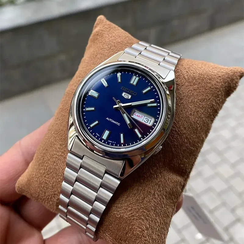 Seiko 5 Automatic Blue Dial Day Date Men's Watch | SNXS77K