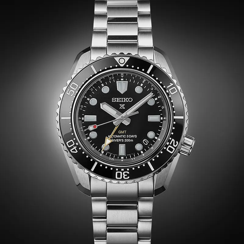 Seiko Prospex Diver's 1968 Heritage GMT  ‘Dark Depths’ Black Dial Men's Watch | SPB383J1