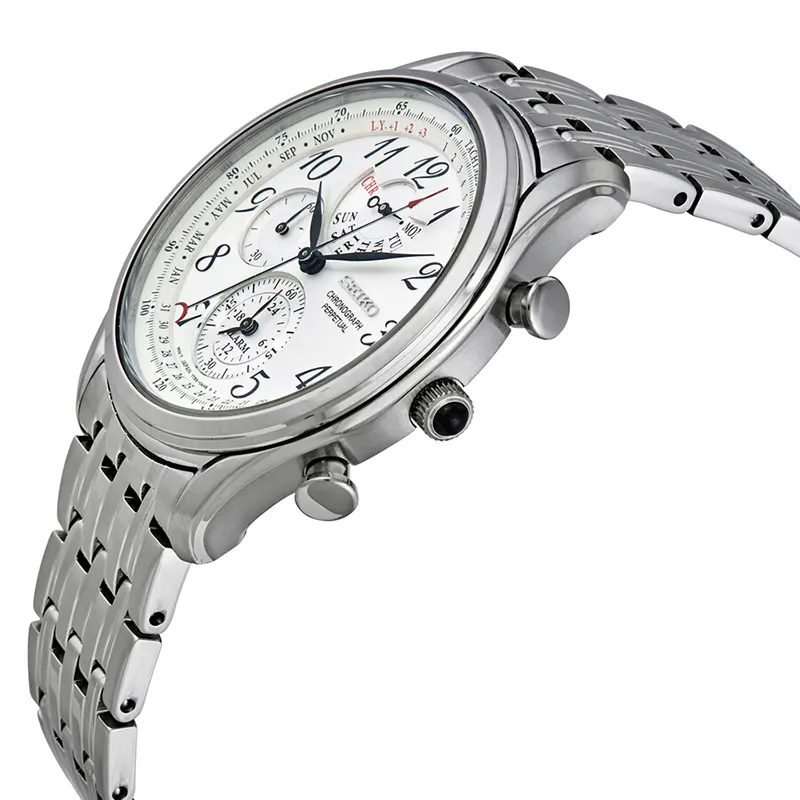 Seiko Neo Classic Chronograph White Dial Men’s Watch | SPC251P1