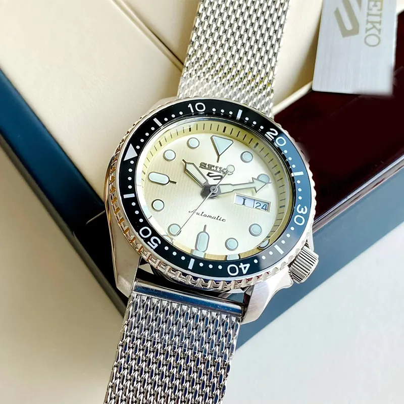 Seiko 5 Sports Cream Dial Automatic Men's Watch | SRPE75K1