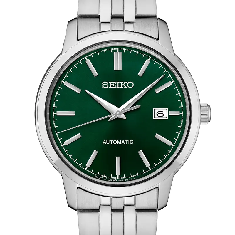 Seiko Essentials Green Dial Dress Automatic Men’s Watch | SRPH89K1