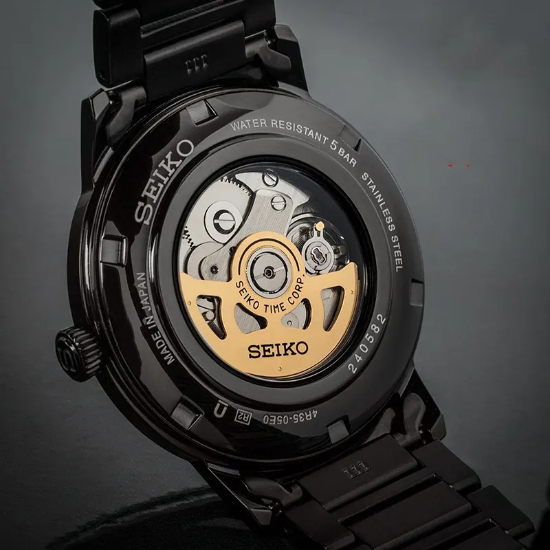 Seiko Presage Cocktail Time 'The Black Velvet' Black Dial Men's Watch | SRPJ15J1