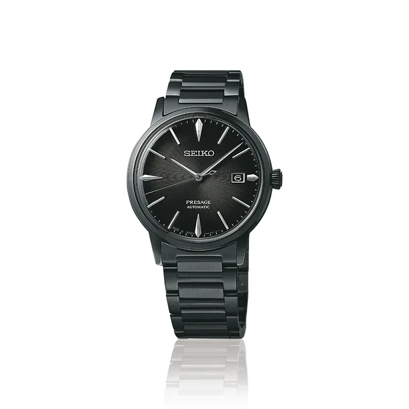 Seiko Presage Cocktail Time 'The Black Velvet' Black Dial Men's Watch | SRPJ15J1