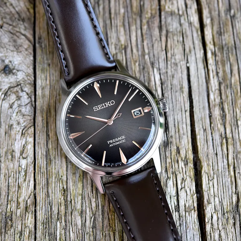 Seiko Presage Cocktail Time 'The Irish Coffee' Charcoal Dial Men's Watch | SRPJ17J1