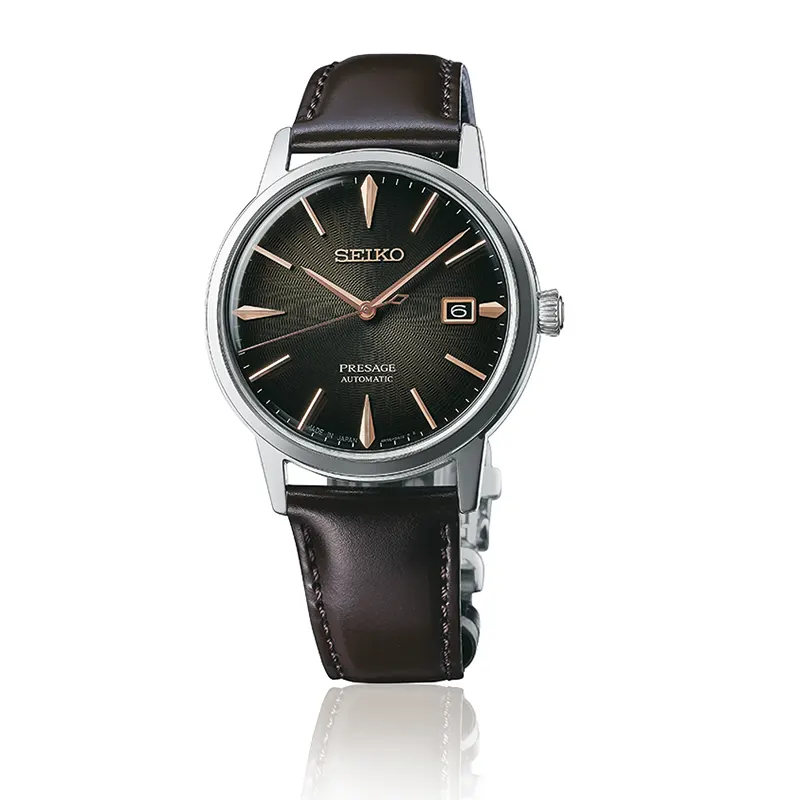Seiko Presage Cocktail Time 'The Irish Coffee' Charcoal Dial Men's Watch | SRPJ17J1