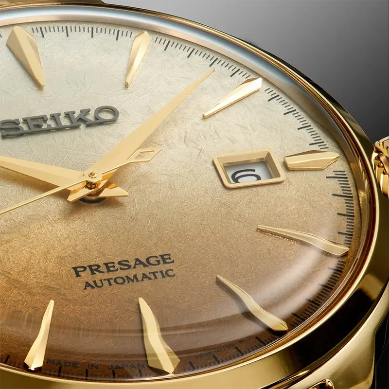 Seiko Presage Cocktail Time 'Beer Julep' Gold-Tone Men's Watch | SRPK46