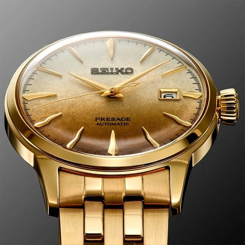 Seiko Presage Cocktail Time 'Beer Julep' Gold-Tone Men's Watch | SRPK46