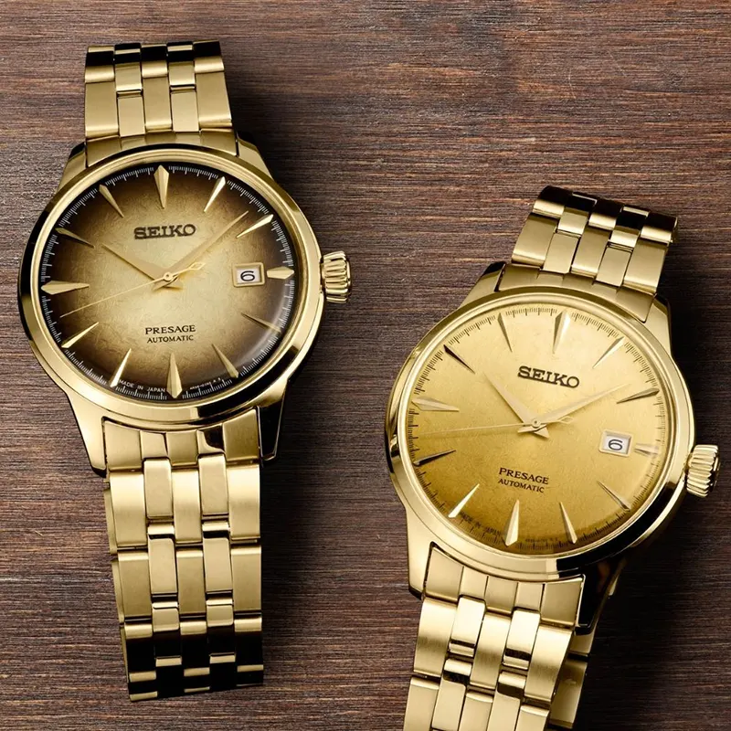 Seiko Presage Cocktail Time 'Beer Julep' Gold-Tone Men's Watch | SRPK46