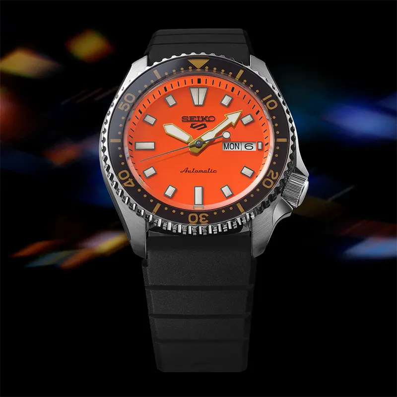 Seiko 5 Sports SKX’s Iconic Automatic Orange Dial Men's Watch | SRPL89