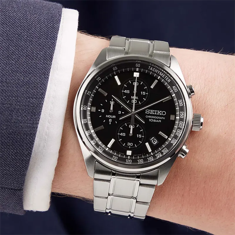 Seiko Conceptual Chronograph Black Dial Men’s Watch | SSB379P1