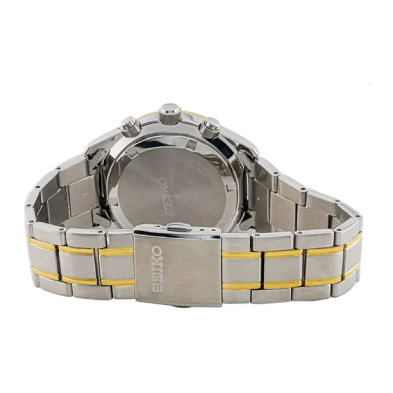 Seiko Conceptual Chronograph Silver Dial Two-Tone Men’s Watch | SSB380P1
