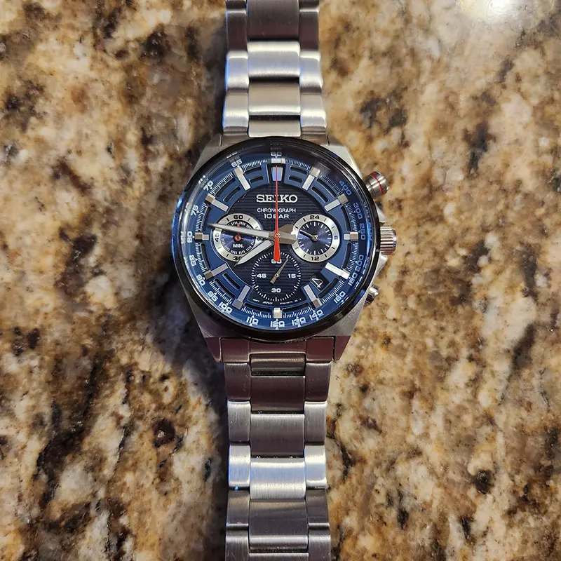 Seiko Classic Chronograph Blue Dial Men’s Watch | SSB407P1