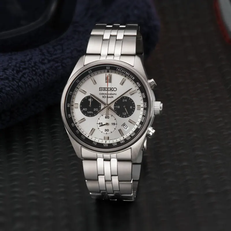 Seiko Conceptual Chronograph White Panda Dial Men’s Watch | SSB425P1