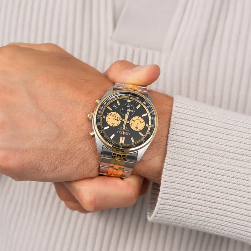 Seiko Conceptual Chronograph Black Dial Men’s Watch | SSB430P1