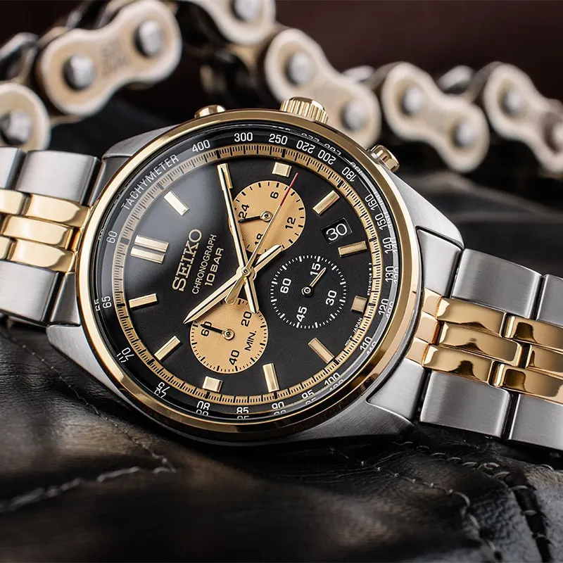 Seiko Conceptual Chronograph Black Dial Men’s Watch | SSB430P1