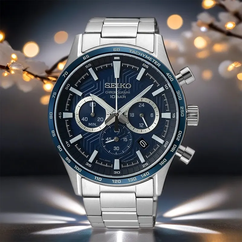 Seiko Classic Chronograph Blue Dial Men’s Watch | SSB445