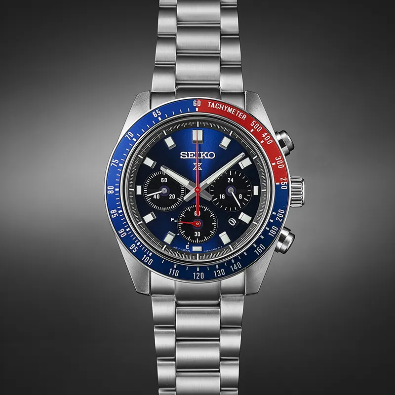 Seiko Speedtimer 'Go Large' Solar Chronograph Blue Dial Men's Watch | SSC913P1