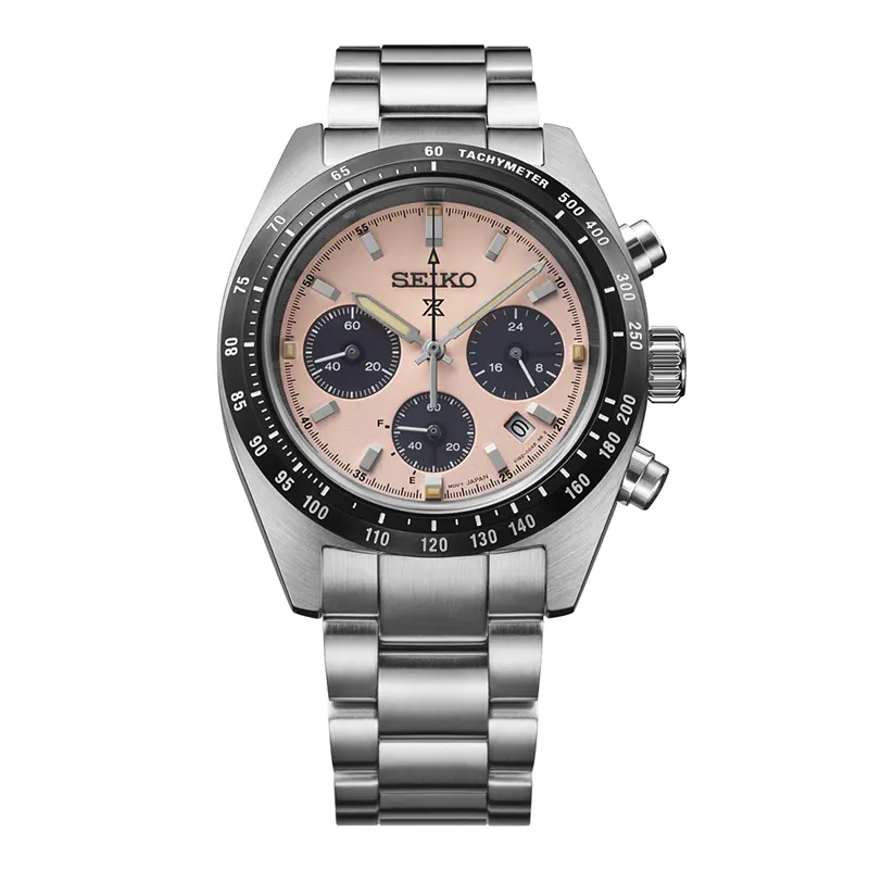 Seiko Prospex Speedtimer 'Youngtimer' Solar Salmon Dial Men’s Watch | SSC963P1