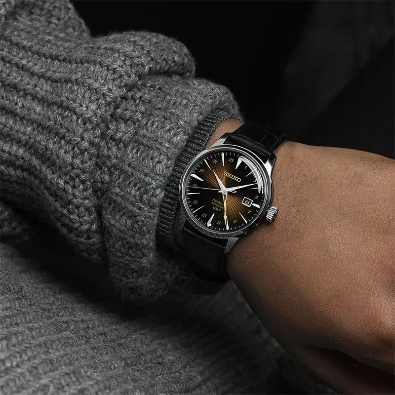 Seiko Presage Cocktail Time 'Rusty Nail' GMT Automatic Men's Watch | SSK039J1