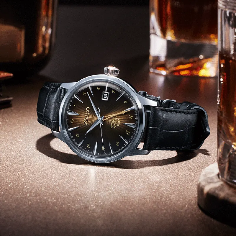 Seiko Presage Cocktail Time 'Rusty Nail' GMT Automatic Men's Watch | SSK039J1