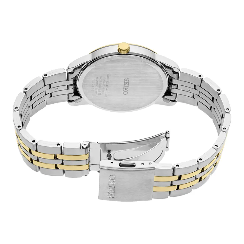 Seiko Essentials White Dial Two-Tone Men’s Watch | SUR402P1