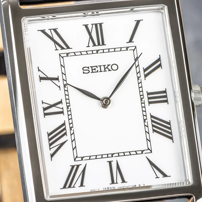 Seiko Conceptual Classic White Dial Black Leather Men's Watch | SWR103P1