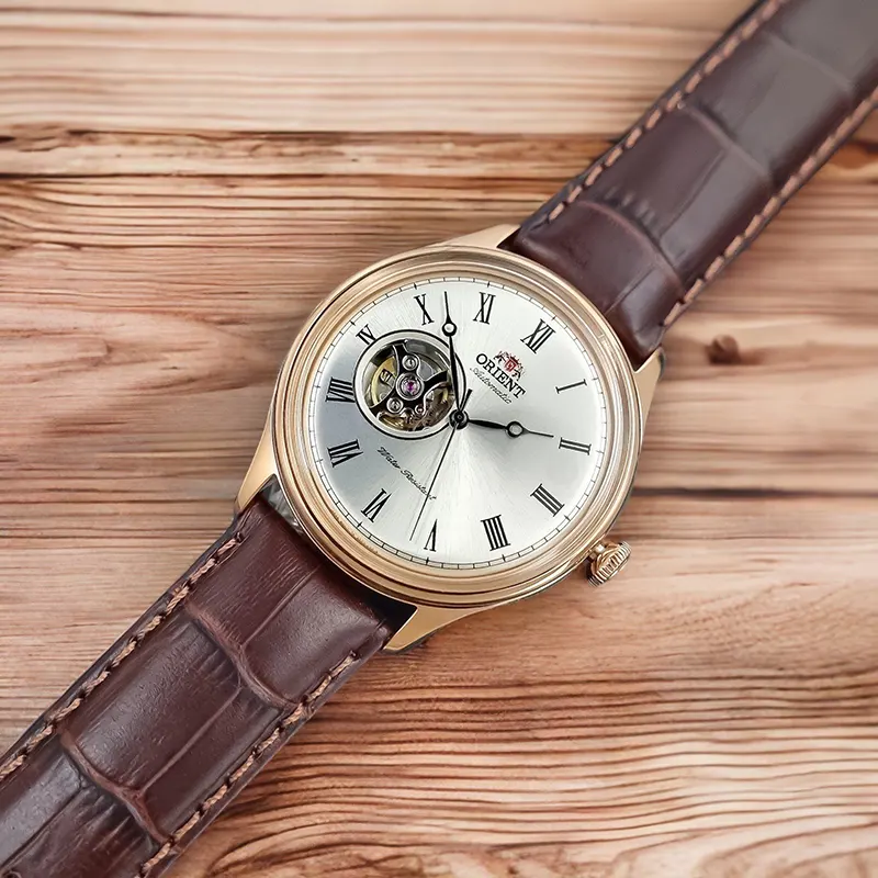 Orient Open Heart Automatic Champagne Dial Men's Watch | AG00001S