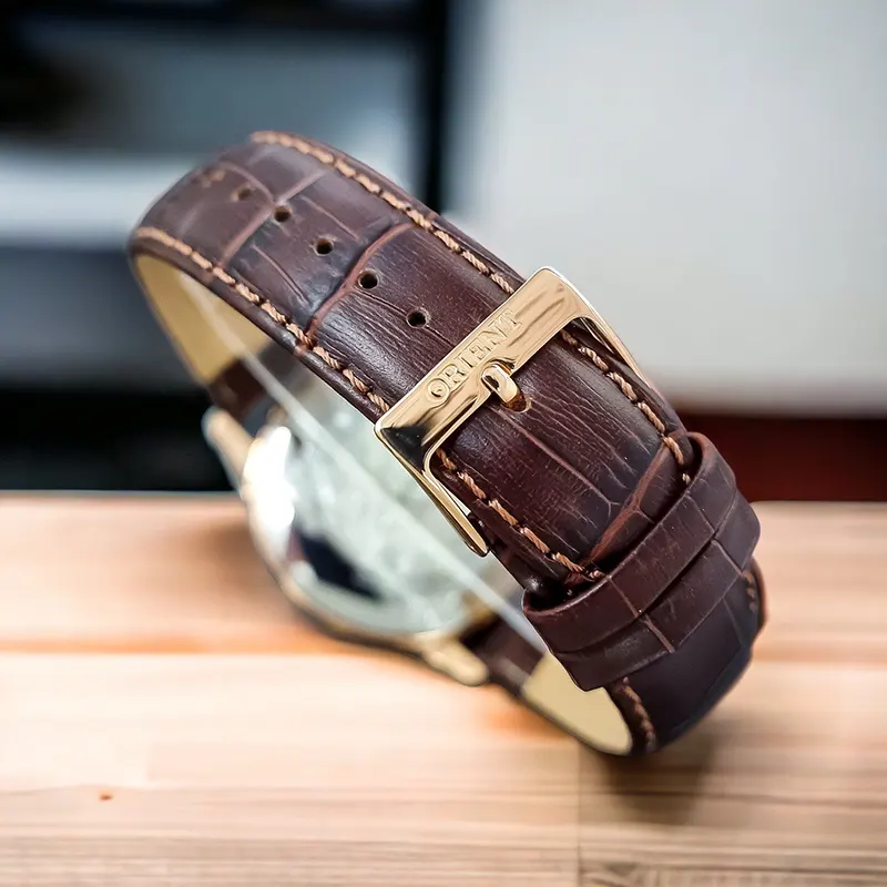 Orient Open Heart Automatic Champagne Dial Men's Watch | AG00001S