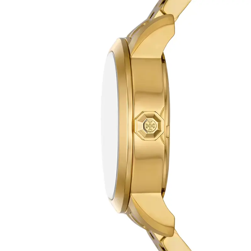 Tory Burch The Tory Orange Pattern Dial Gold-Tone Ladies Watch | TBW1056