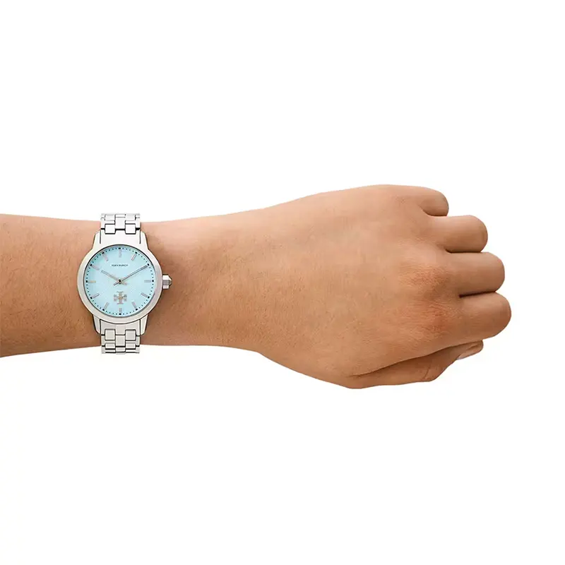 Tory Burch The Tory Ice Blue Pattern Dial Ladies Watch | TBW1057