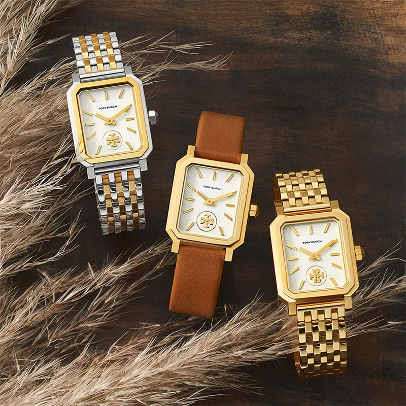 Tory Burch Robinson White Dial Gold-Tone Ladies Watch | TBW1500