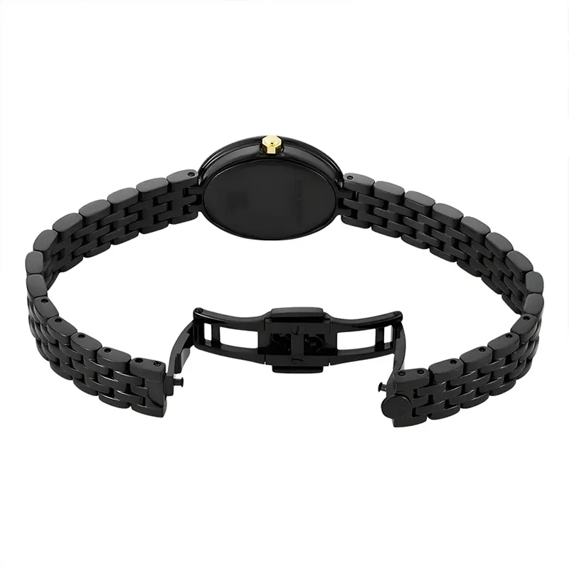 Tory Burch The Oval Black Dial Ladies Watch | TBW6035