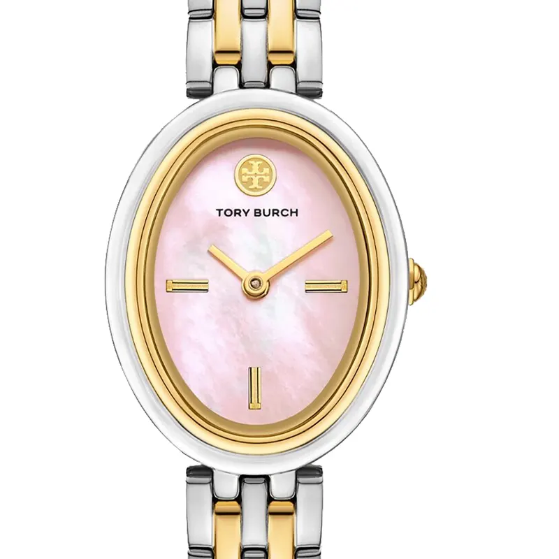 Tory Burch The Oval Pink Mother-of-Pearl Dial Ladies Watch | TBW6039