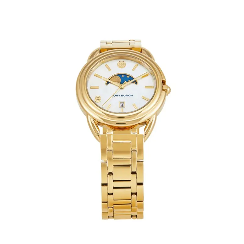 Tory Burch The Miller Celestial Moon Phase Dial Gold-Tone Ladies Watch | TBW7229